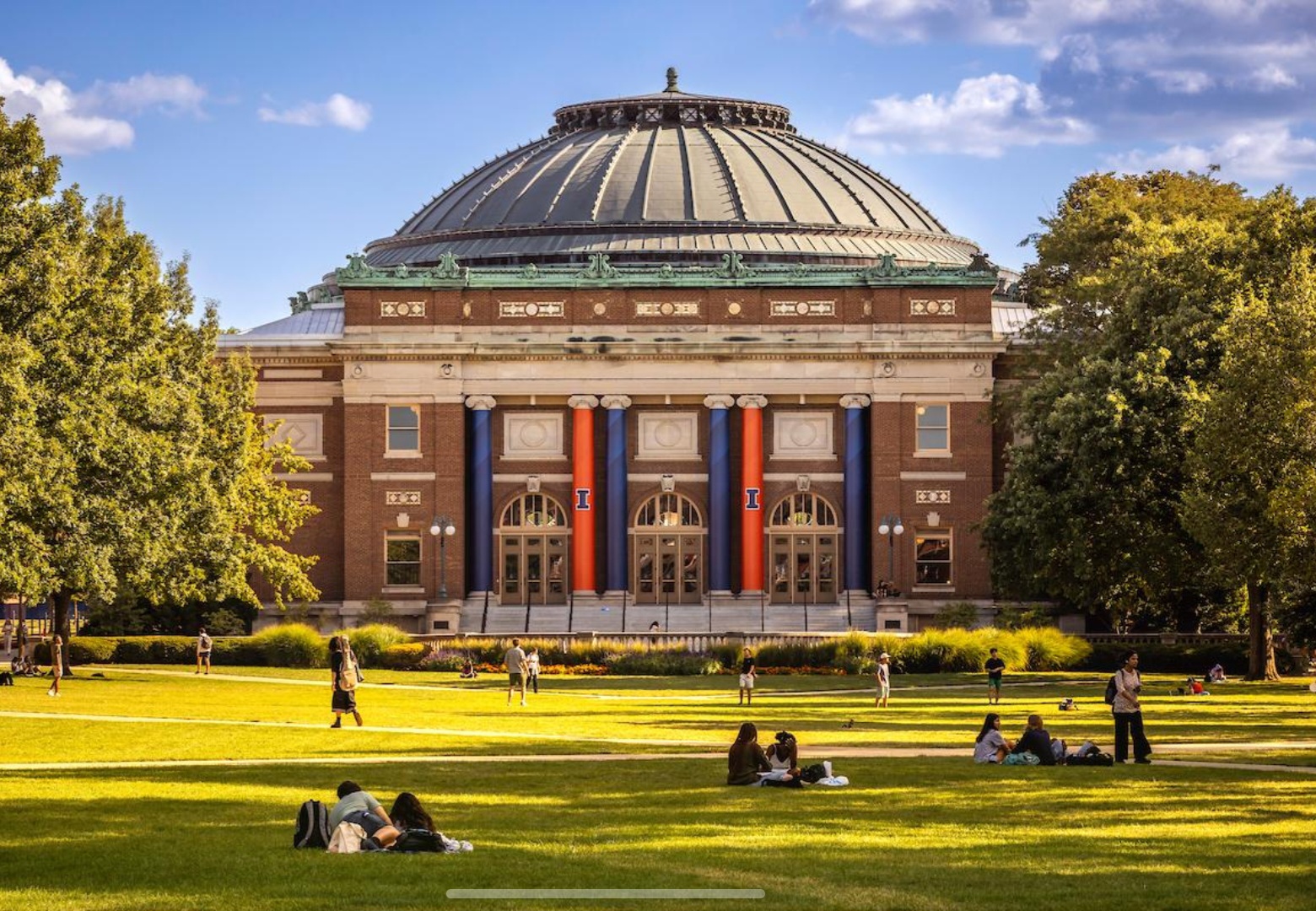 University of Illinois Urbana-Champaign Quad at sunset